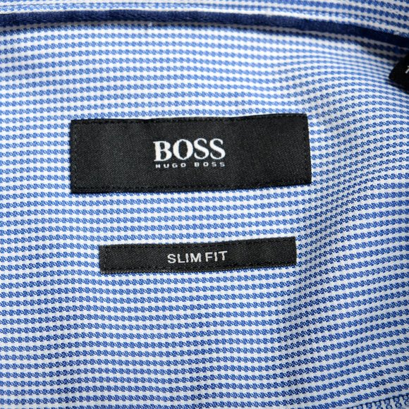 Hugo Boss Men's "Jano" Slim Fit Geometric Print Button Down Dress Shirt - Picture 9 of 10